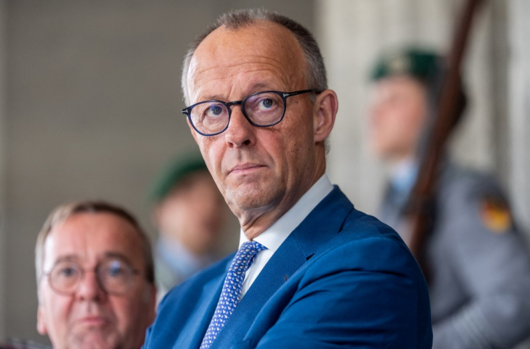 Friedrich Merz, le 1er juillet 2026, à Berlin ( POOL / MICHAEL KAPPELER )