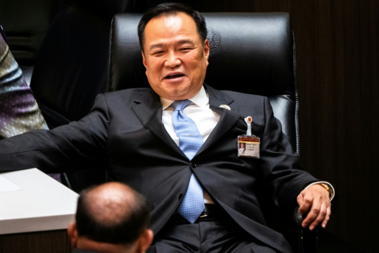 Le nouveau Premier ministre thaïlandais Anutin Charnvirakul, le 5 septembre 2025 au Parlement à Bangkok ( AFP / Chanakarn Laosarakham )