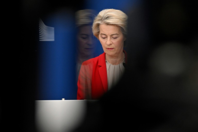 La présidente de la Commission européenne, Ursula von der Leyen, à Bruxelles le 10 juin 2025 ( AFP / Nicolas TUCAT )