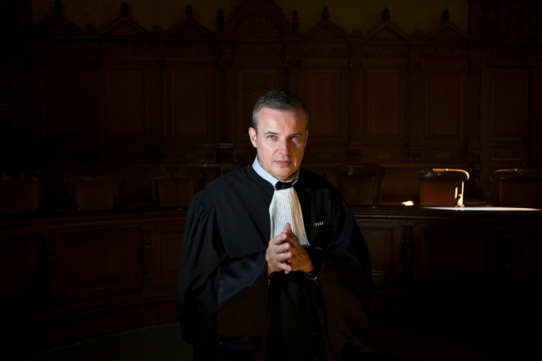 L'avocat Emmanuel Pierrat au palais de justice de Paris le 20 août 2014 ( AFP / Joël SAGET )