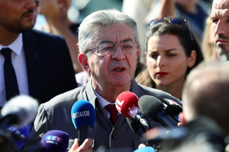 Le leader de La France insoumise, Jean-Luc Mélenchon à Marseille le 18 septembre 2025 ( AFP / CLEMENT MAHOUDEAU )
