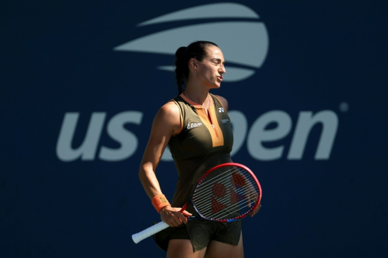 Caroline Garcia lors du dernier match de sa carrière, face à Kamilla Rakhimova, au premier tour de l'US Open, le 25 août 2025 ( GETTY IMAGES NORTH AMERICA / MATTHEW STOCKMAN )