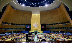 L'intervention à la tribune de l'ONU du président de la République islamique iranienne sera particulièrement scrutée par la communauté internationale, au lendemain de l'annonce par Donald Trump d'une reprise du dialogue avec Téhéran ( AFP / Leonardo MUNOZ )