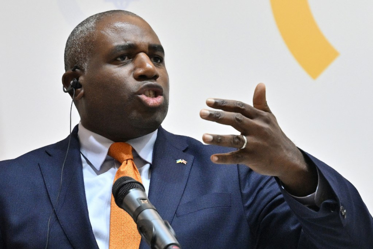 David Lammy, à Kiev, le 5 février 2025 ( AFP / SERGEI SUPINSKY )