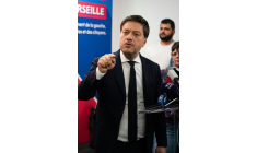 Le maire sortant de Marseille, Benoît Payan, le 17 mars 2026 à Marseille ( AFP / Elodie CLEMENT )