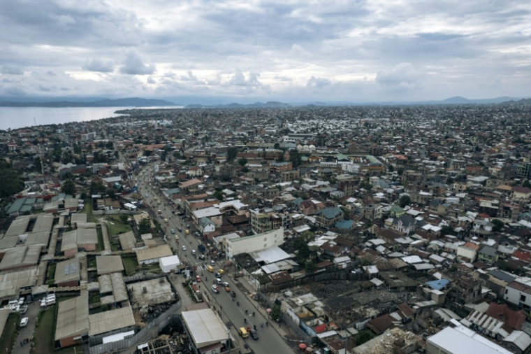 Vue aérienne de la ville de Goma, dans l'est de la RC, le 10 septembre 2023 ( AFP / ALEXIS HUGUET )
