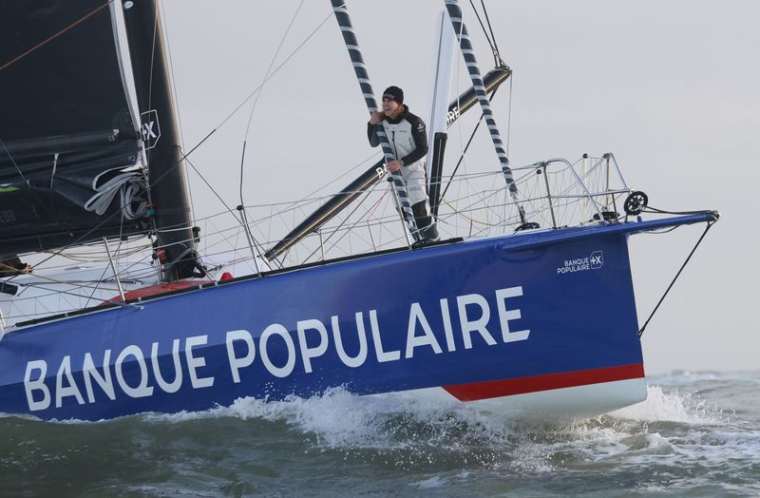 Clarisse Crémer à l'arrivée du Vendée Globe aux Sables-d'Olonne