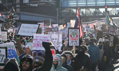 Manifestation contre la police de l'immigration (ICE) à Minneapolis, le 30 janvier 2026 dans le Minnesota ( AFP / ROBERTO SCHMIDT )