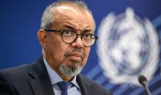 Le directeur de l'OMS, Tedros Adhanom Ghebreyesus lors d'une conférence de presse à Genève, le 7 octobre 2026 ( AFP / Fabrice COFFRINI )
