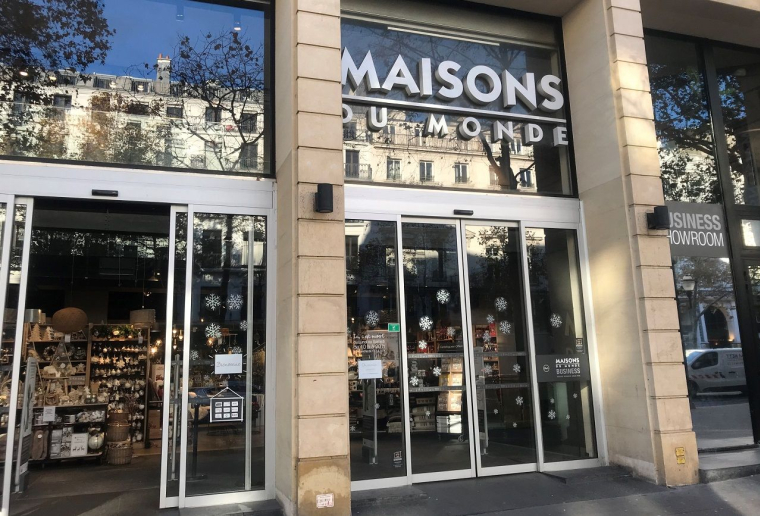 Magasin Maisons du Monde sur les Grands Boulevards, à Paris (Crédit: L. Grassin / )