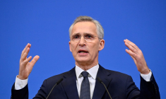 Jens Stoltenberg à Bruxelles, en Belgique, le 14 février 2024. ( AFP / JOHN THYS )