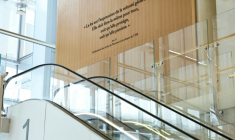 Un hall du tribunal de Paris, le 29 décembre 2024 ( AFP / Thomas SAMSON )
