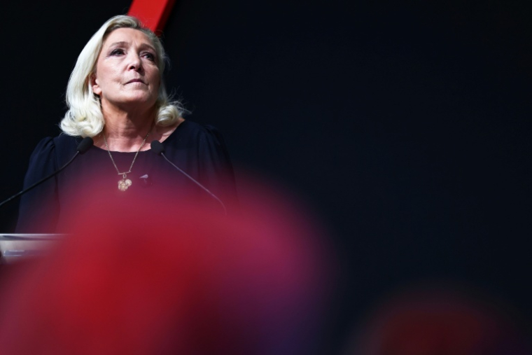 La candidate du RN à la présidentielle française Marine Le Pen à Paris, le 28 septembre 2026 ( AFP / Anne-Christine POUJOULAT )