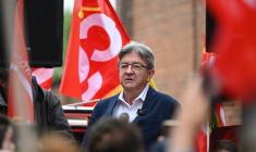 Jean-Luc Mélenchon à Tourcoing, le 22 mai 2023. ( AFP / DENIS CHARLET )