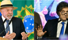 Cette combinaison de photos réalisée le 26 juillet 2026 montre le président brésilien Luiz Inácio Lula da Silva (g.) à Brasilia, le 22 juillet 2026, et le président argentin Javier Milei, à Buenos Aires, le 26 octobre  ( AFP / Evaristo Sa )