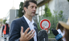 L'adjoint au sport de la mairie de Paris, Pierre Rabadan, à Paris le 19 juin 2025. ( AFP / THOMAS SAMSON )
