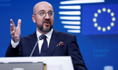 Charles Michels, le 18 avril 2024, à Bruxelles ( AFP / KENZO TRIBOUILLARD )