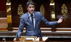 Gabriel Attal, à l'Assemblée nationale, lundi 3 juin ( AFP / LUDOVIC MARIN )