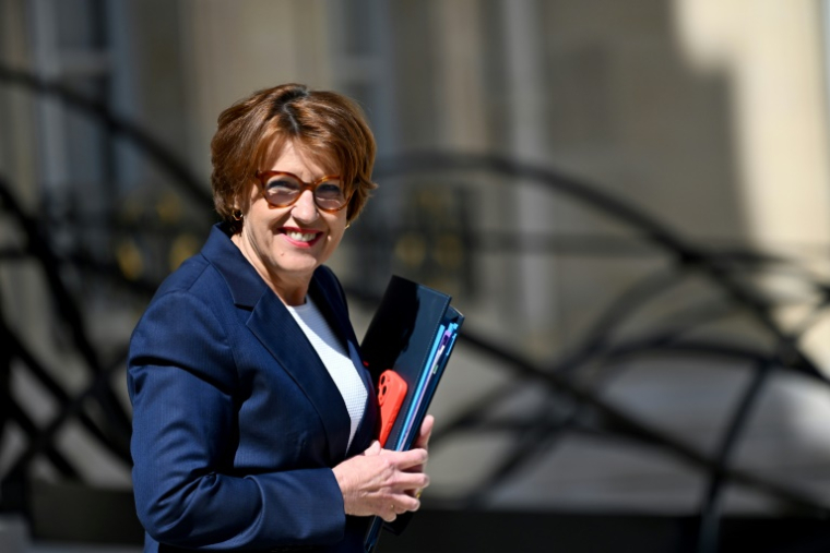 La ministre de l'Agriculture Annie Genevard à l'Elysée à Paris le 23 mai 2025 ( AFP / Leo VIGNAL )