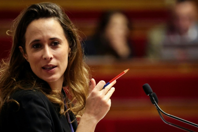 La députée LFI Clémence Guetté, le 13 janvier 2026 à l'Assemblée nationale, à Paris ( AFP / Ludovic MARIN )