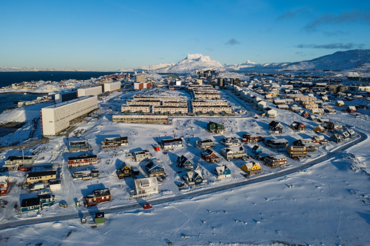 Vue de Nuuk, au Groeland. ( AFP / JONATHAN NACKSTRAND )