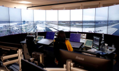 Photo du centre de contrôle du trafic aérien NATS, à l'aéroport de Londres City