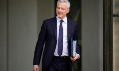 Le ministre français de l'Economie Bruno Le Maire lors d'une réunion à l'Elysée