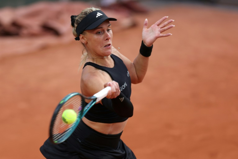 La Française Léolia Jeanjean s'est qualifiée pour le deuxième tour de Roland-Garros le 26 mai 2025 à Paris ( AFP / Franck FIFE )