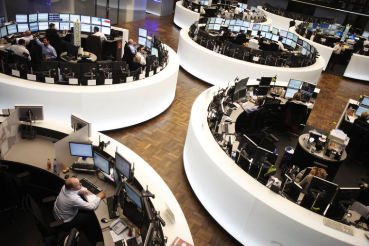 Photo de traders à Francfort