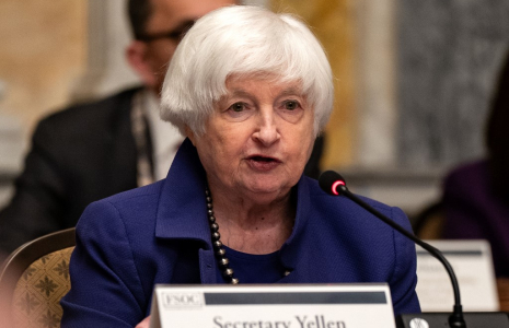 La secrétaire américaine au Trésor, Janet Yellen, à Washington, aux États-Unis, le 10 mai 2024. ( GETTY IMAGES NORTH AMERICA / KENT NISHIMURA )