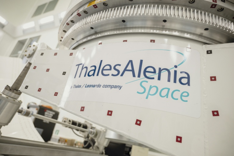 Les installations de Thales Alenia Space à Cannes, dans le sud-est de la France, le 16 avril 2026 ( AFP / Frederic DIDES )