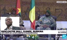 Rencontre entre les chefs de la diplomatie du Mali, de la Guinée et du Burkina, à Ouagadougou
