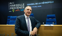 Nicolas Isnard, président de la métropole Aix-Marseille-Provence, à Marseille le 7 avril 2026 ( AFP / CLEMENT MAHOUDEAU )