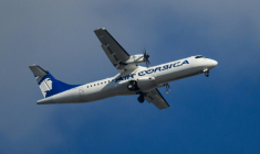 Avion d'Air Corsica, au dessus de Nantes, en Loire-Atlantique, le 13 avril 2026. ( AFP / Loic VENANCE )