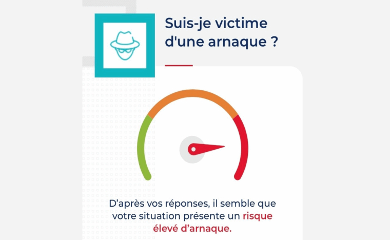 AMF Protect Epargne permet d'estimer probabilité de faire face à une arnaque. Image tirée de l'application