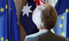 Ursula von der Leyen, présidente de la Commission européenne, en visite en Australie