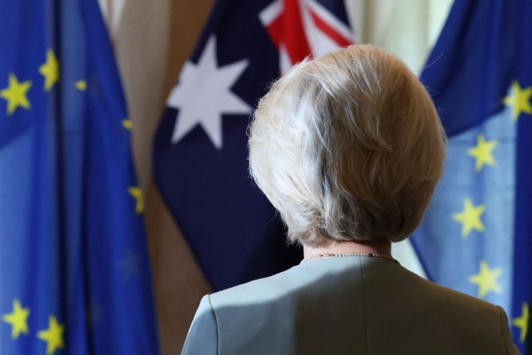 Ursula von der Leyen, présidente de la Commission européenne, en visite en Australie