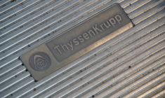 Le logo de ThyssenKrupp à Essen