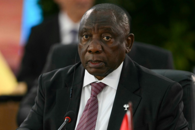"Des négociations intensives sont en cours" entre l'Afrique du Sud et les Etats-Unis sur les droits de douane, a déclaré vendredi le président sud-africain Cyril Ramaphosa ( AFP / Mauro PIMENTEL )
