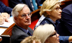 Le Premier ministre français Michel Barnier à l'Assemblée nationale à Paris