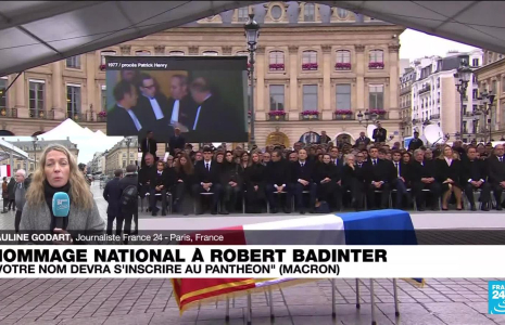 Hommage à Robert Badinter : demande de panthéonisation par E. Macron