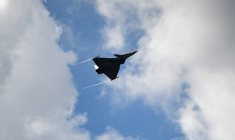 Démonstration d'un Rafale au salon Le Bourget près de Paris, le 23 juin 2023 ( AFP / Christophe ARCHAMBAULT )