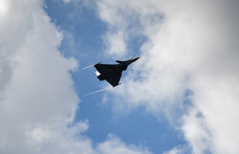 Démonstration d'un Rafale au salon Le Bourget près de Paris, le 23 juin 2023 ( AFP / Christophe ARCHAMBAULT )