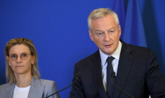 Agnes Pannier-Runacher et Bruno Le Maire, le 5 octobre 2022, à Paris ( AFP / ERIC PIERMONT )
