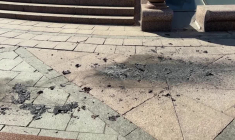 Ukraine: débris d’un drone russe sur la place de l'Indépendance dans le centre de Kiev