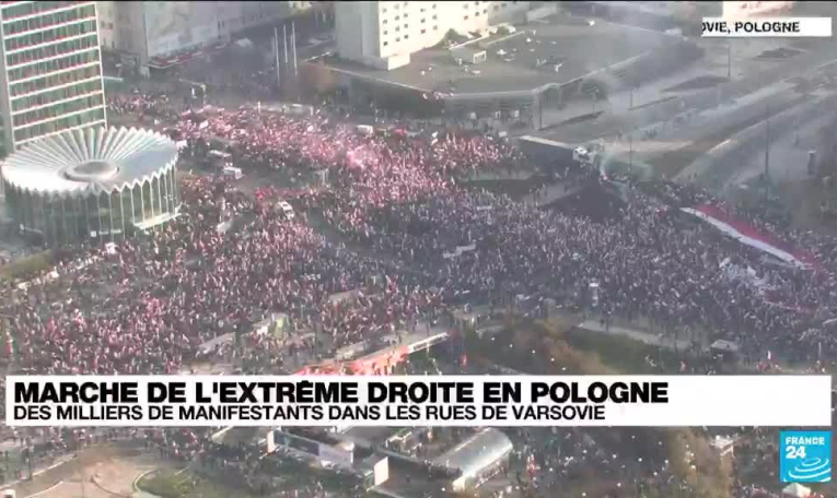 Pologne : marche de l'extrême droite dans le centre de Varsovie