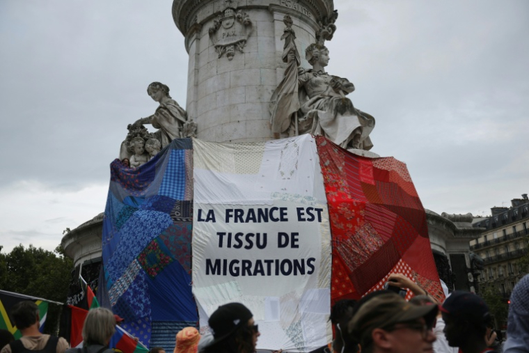 Mobilisation syndicale à Paris, le 25 juillet 2024 ( AFP / OLYMPIA DE MAISMONT )