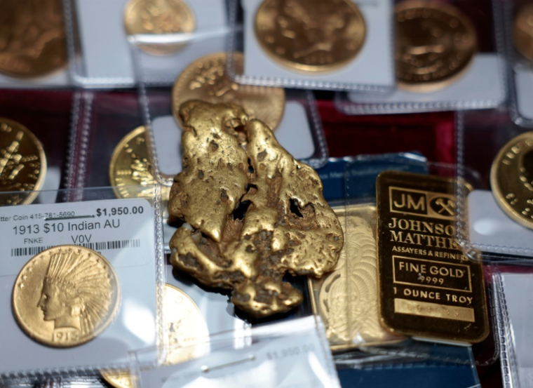 L'or évolue au-dessus de la barre des 5.000 dollars pour la première fois de son histoire ( GETTY IMAGES NORTH AMERICA / JUSTIN SULLIVAN )