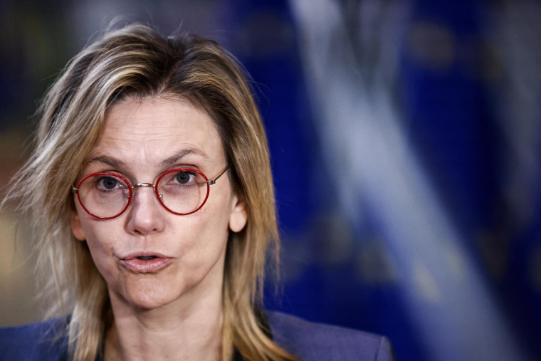 Agnes Pannier-Runacher, le 24 novembre 2022, à Bruxelles ( AFP / KENZO TRIBOUILLARD )