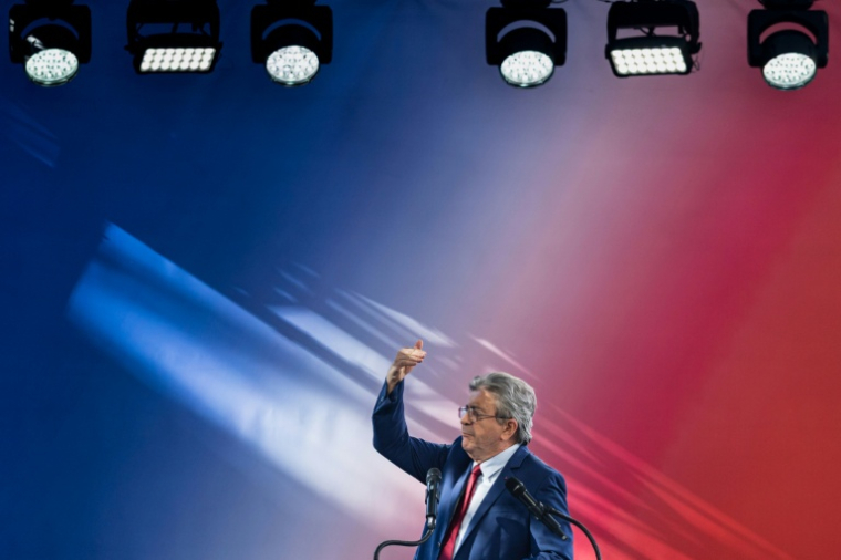 Meeting du chef de file de LFI, Jean-Luc Mélenchon à Lille le 5 septembre 2026 ( AFP / Sameer Al-DOUMY )